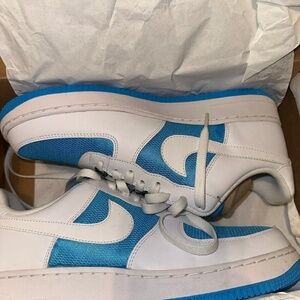 Womens Nike Air‎ Force 1 Low blue teal shoes